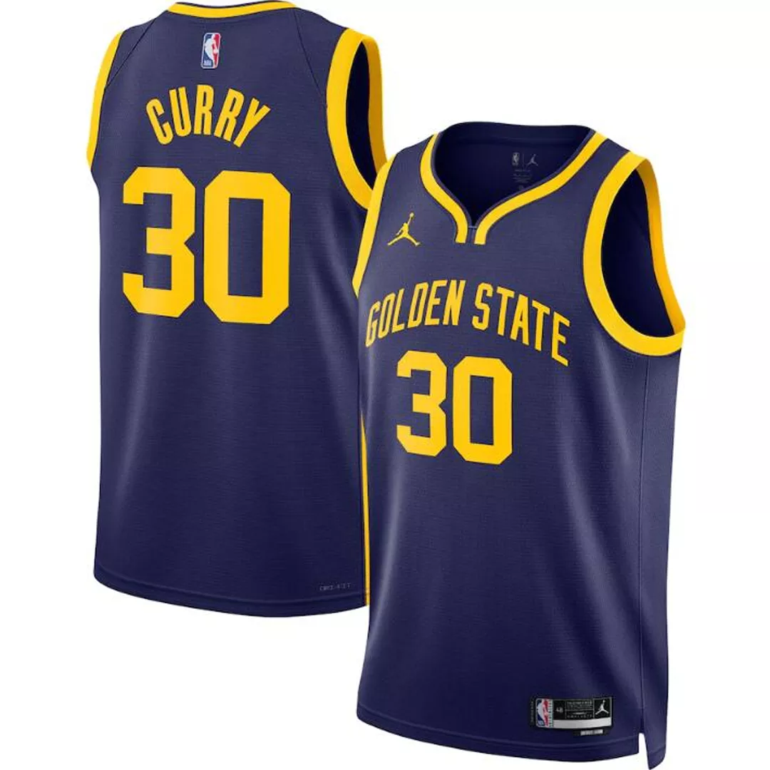 Men's Golden State Warriors Stephen Curry #30 Navy Swingman Jersey 22/23 - Statement Edition