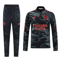 Arsenal 1/4 Zip Black Tracksuit Kit(Top+Pants) 2022/23 for Adults - thejerseys