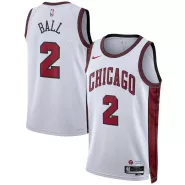 Men's Chicago Bulls Lonzo Ball #2 Nike Brand White 22/23 Swingman Jersey - City Edition - thejerseys