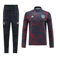 Bayern Munich 1/4 Zip Gray Tracksuit Kit(Top+Pants) 2022/23 for Adults - thejerseys