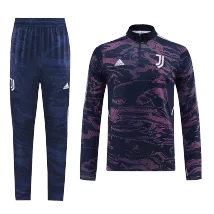 Juventus 1/4 Zip Royal Blue Tracksuit Kit(Top+Pants) 2022/23 for Adults - thejerseys
