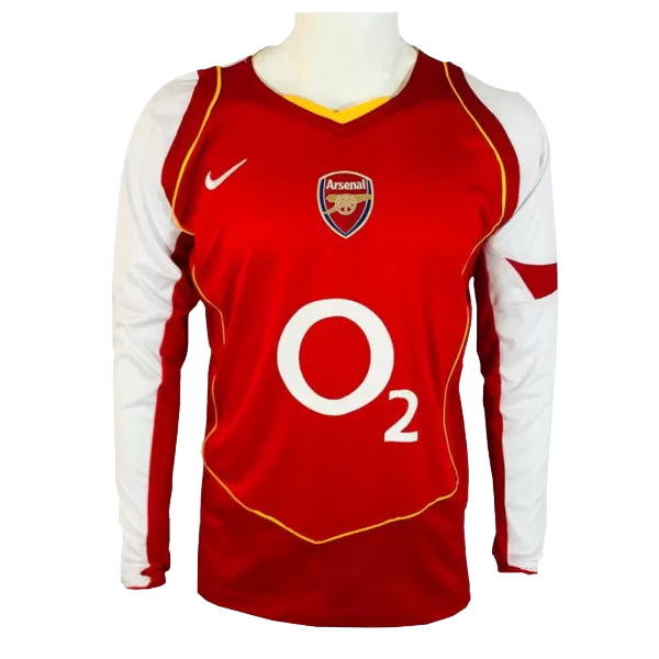 Arsenal Home Retro Long Sleeve Soccer Jersey 2004/05 - thejerseys