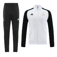 Three Stars Argentina White&Black Jacket Training Kit 2022 For Adults - thejerseys