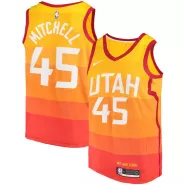 Men's Utah Jazz Donovan Mitchell #45 Orange Swingman Jersey - City Edition - thejerseys