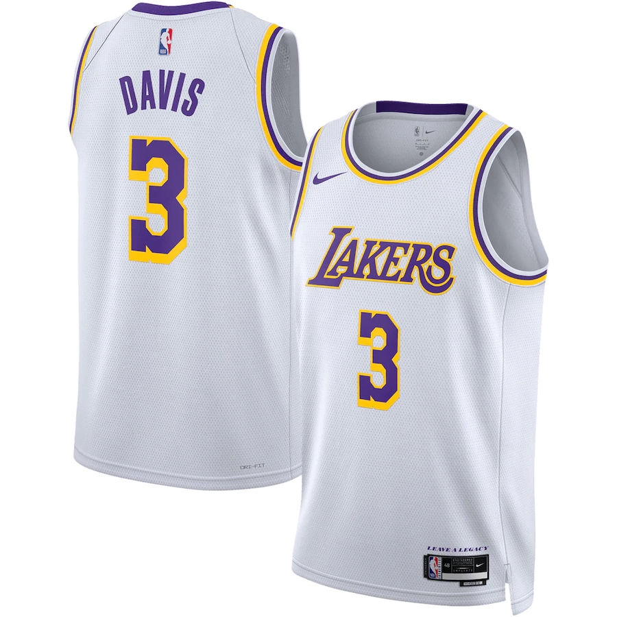2021-2022 Earned Edition Los Angeles Lakers Black #3 NBA Jersey