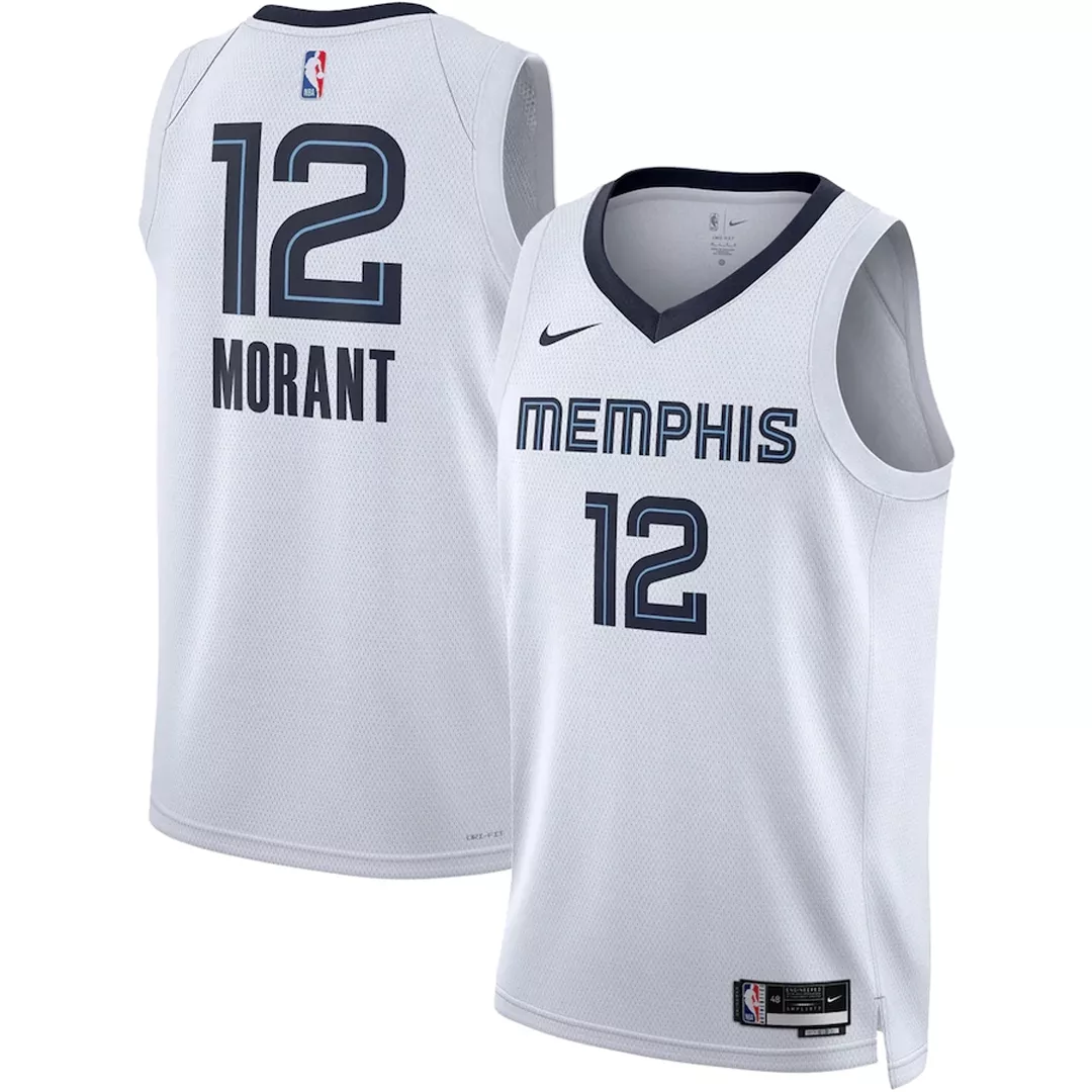 Men's Memphis Grizzlies Ja Morant #12 White Swingman Jersey 2022/23 - Association Edition