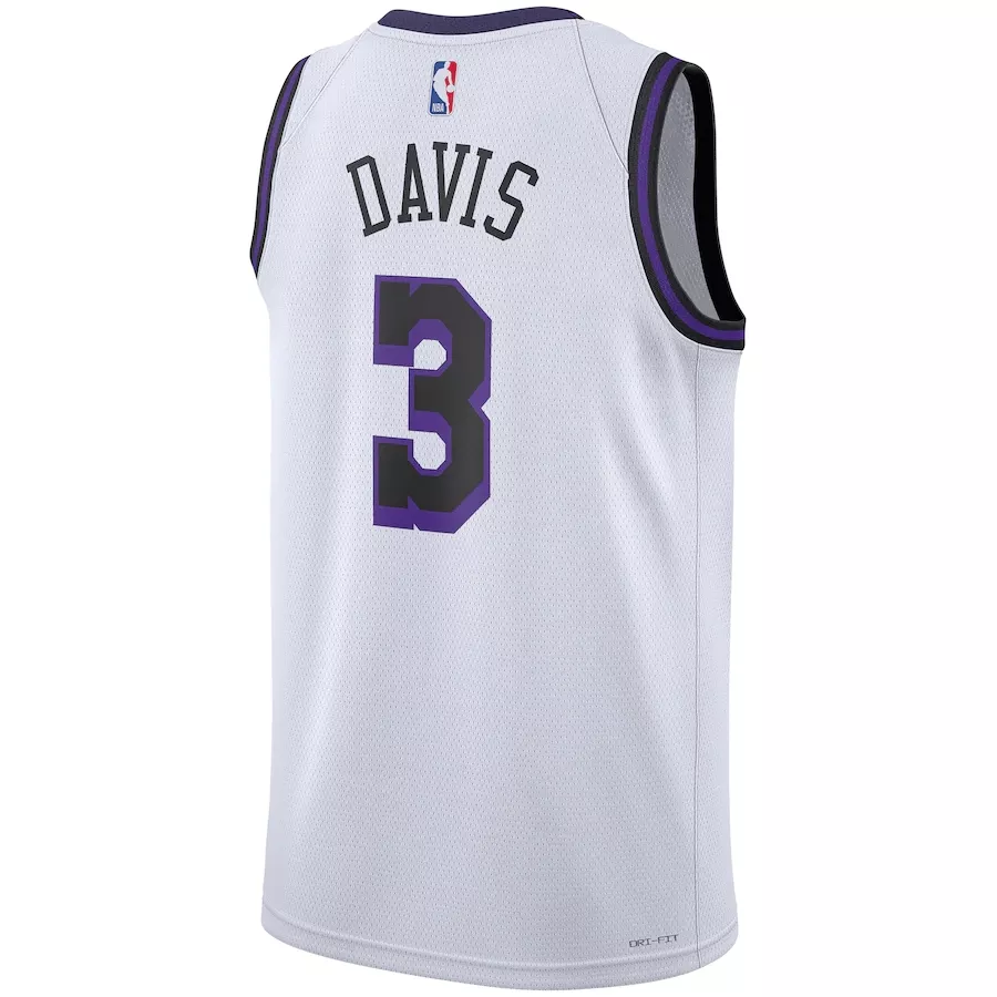 Men's Los Angeles Lakers Anthony Davis #3 White Swingman Jersey 22/23 - City Edition - thejerseys