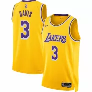 Men's Los Angeles Lakers Anthony Davis #3 Nike Gold 2022/23 Swingman Jersey - Icon Edition - thejerseys