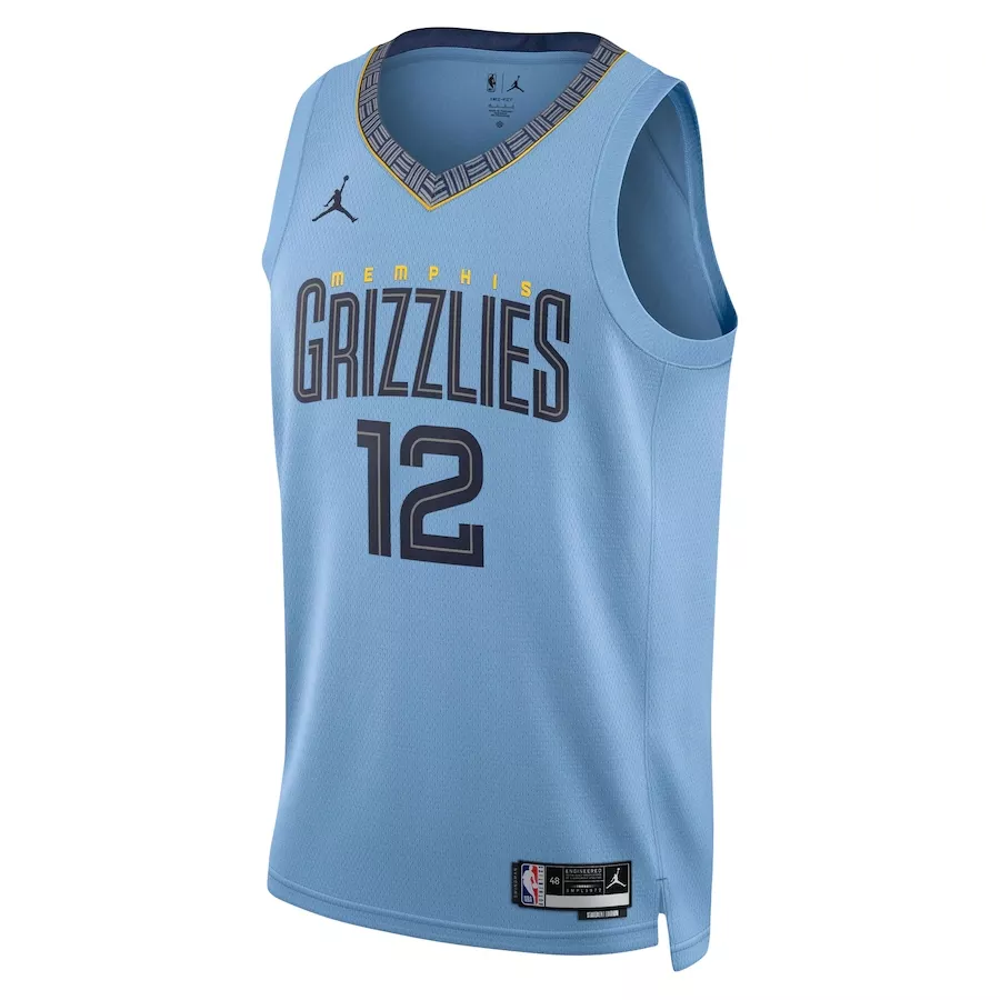 Discount Memphis Grizzlies Ja Morant #12 Blue Swingman Jersey 2022/23 - Statement Edition - thejerseys