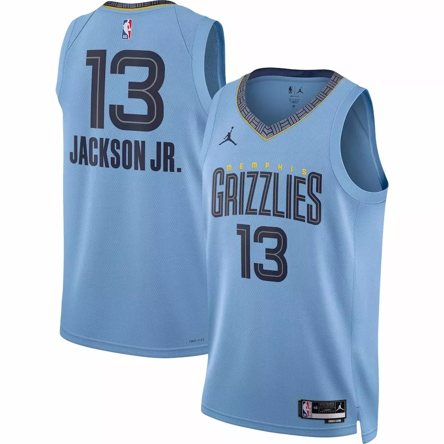 Men's Jaren Jackson Jr. #13 Blue Swingman Jersey 2022/23 - Statement Edition - thejerseys