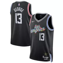 Men's Los Angeles Clippers Paul George #13 Black Swingman Jersey 22/23 - City Edition - thejerseys