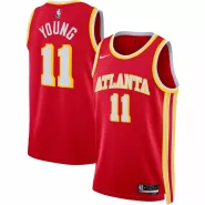 Atlanta Hawks Trae Young #11 Nike Red 2022/23 Swingman Jersey - Icon Edition - thejerseys