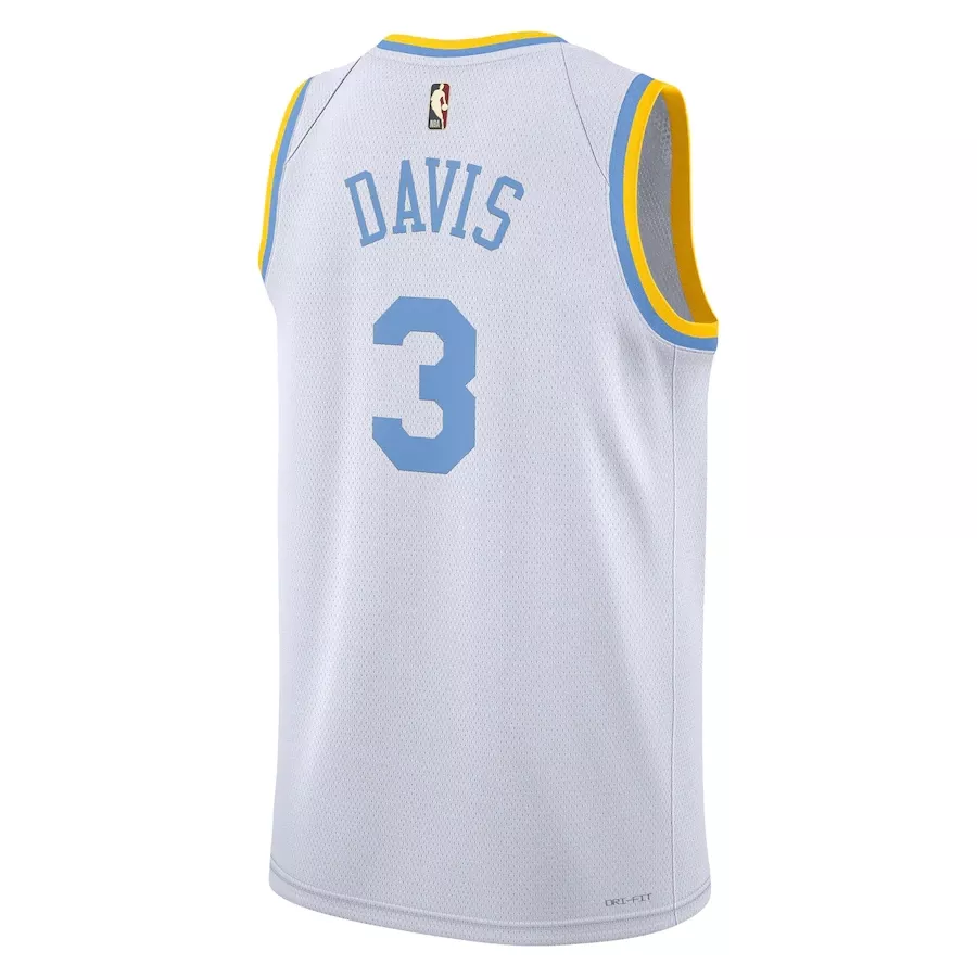 Men's Los Angeles Lakers Anthony Davis #3 White Swingman Jersey 22/23 - Classic Edition - thejerseys