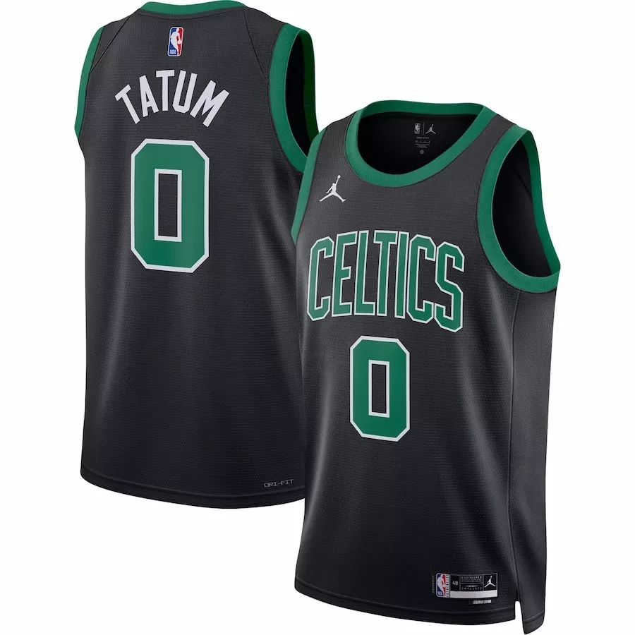 Men's Boston Celtics Jayson Tatum Black Swingman Jersey 2022/23 - Statement Edition - thejerseys