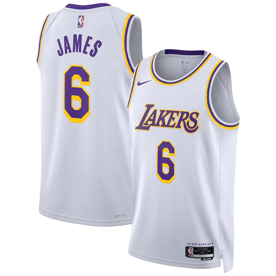 2022-23 LA Lakers James #6 Jordan Swingman Alternate Jersey (S)