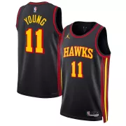 Men's Atlanta Hawks Trae Young #11 Jordan Brand Black 2022/23 Statement Edition Swingman Jersey - thejerseys