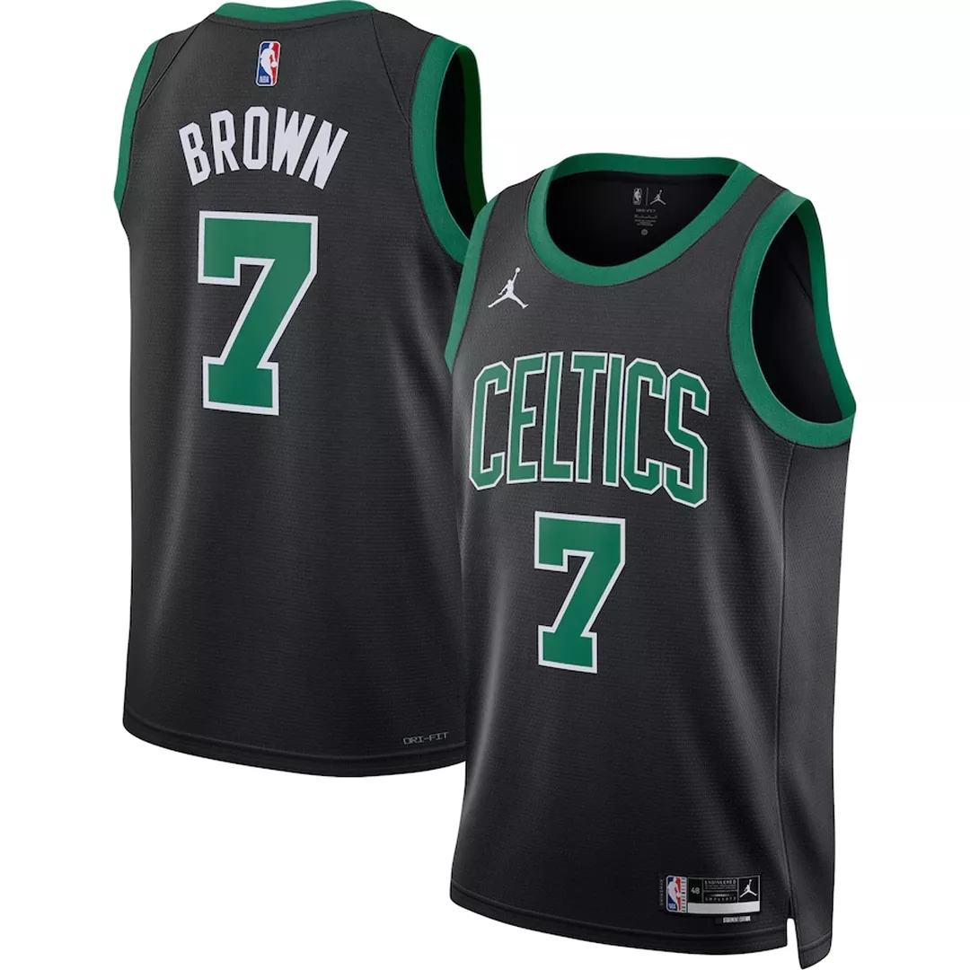 Men's Boston Celtics Jaylen Brown #7 Black Swingman Jersey 2022/23 - Statement Edition