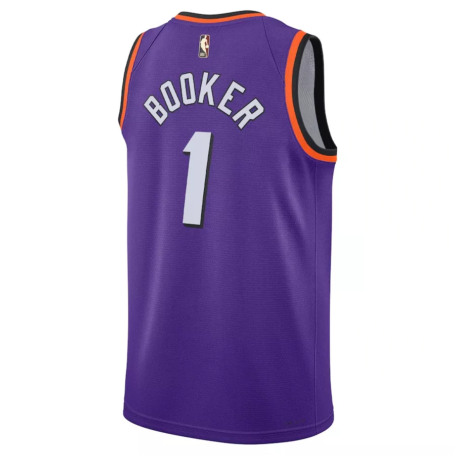 Men's Phoenix Suns Devin Booker #1 Purple Swingman Jersey 22/23 - Classic Edition - thejerseys