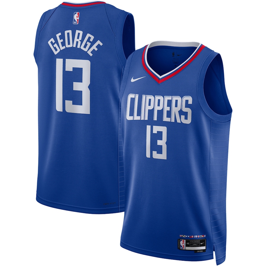 Men's Los Angeles Clippers Reggie Jackson #1 Nike Blue 2021