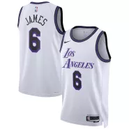 Men's Los Angeles Lakers LeBron James #6 Nike White 2022/23 Swingman Jersey - City Edition - thejerseys