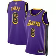 Men's Los Angeles Lakers LeBron James #6 Jordan Brand Purple 2022/23 Swingman Jersey - Statement Edition - thejerseys