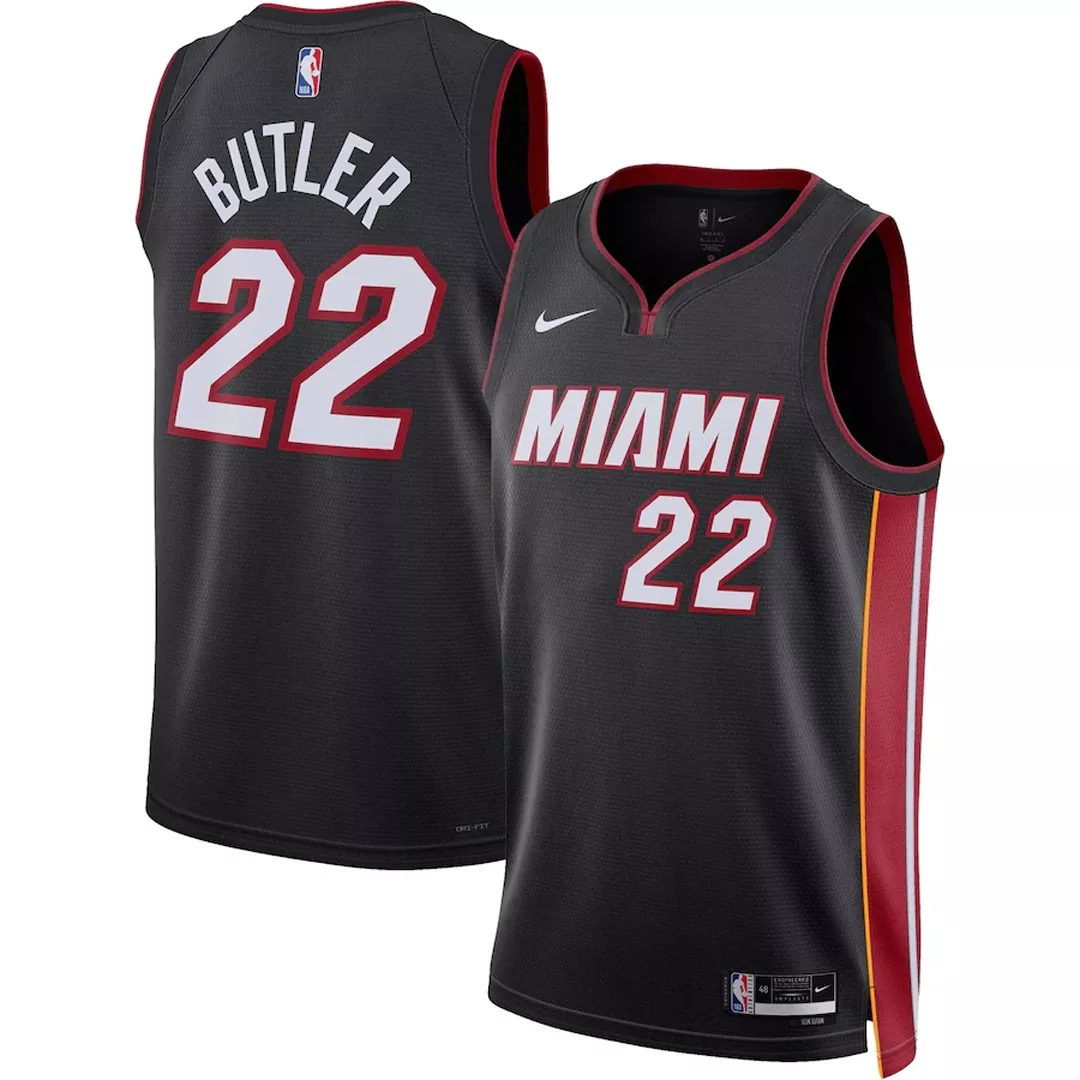 Men's Miami Heat Jimmy Butler #22 Black Swingman Jersey 22/23 - Icon Edition