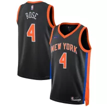 Men's New York Knicks Derrick Rose #4 Nike Black 2022/23 Swingman Jersey - City Edition - thejerseys