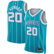 Men's Charlotte Hornets Gordon Hayward #20 Green 22/23 Swingman Jersey - Icon Edition - thejerseys