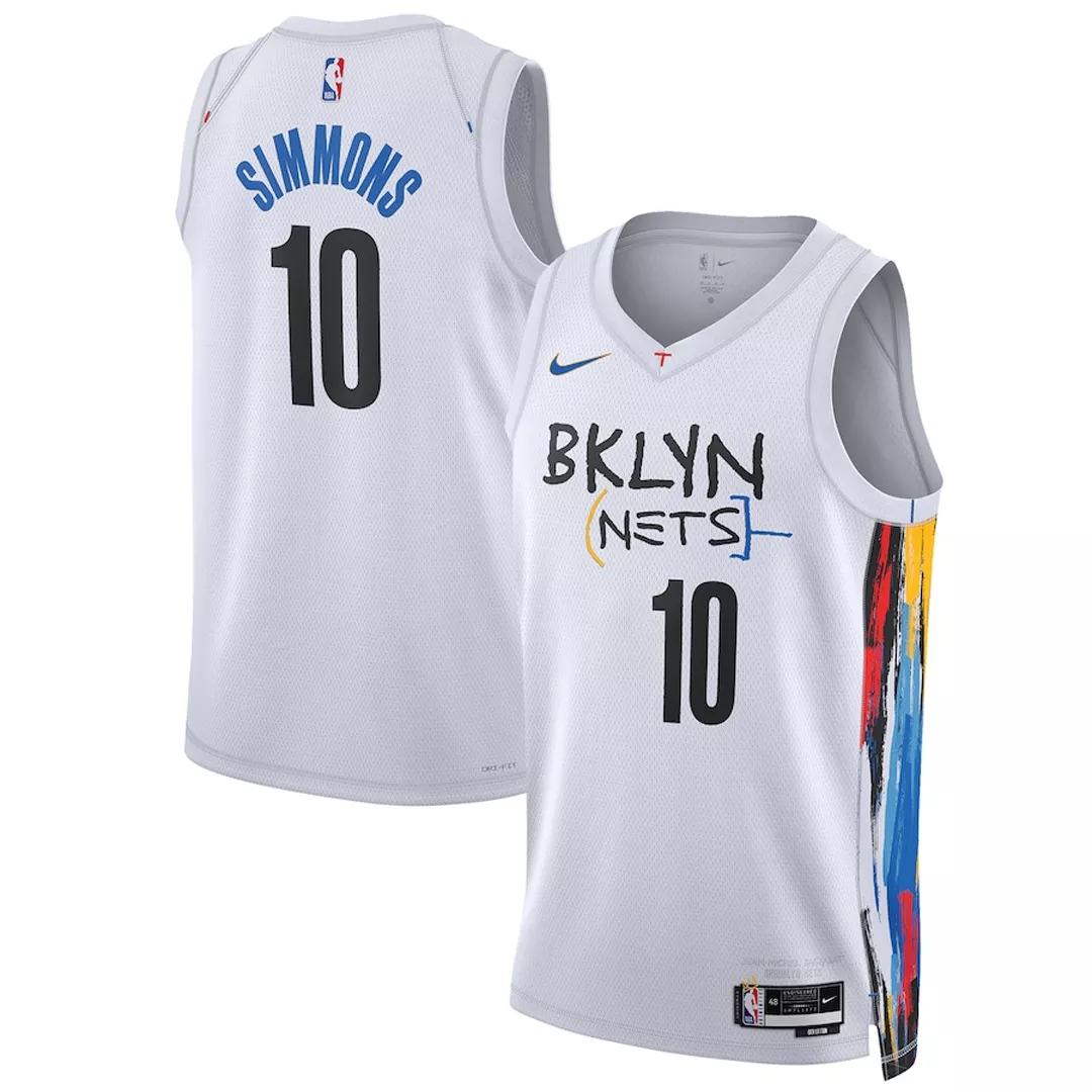 Men's Brooklyn Nets Ben Simmons #10 White Swingman Jersey 22/23 - City Edition