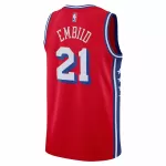 Men's Philadelphia 76ers Joel Embiid #21 Red Swingman Jersey 22/23 - Statement Edition - thejerseys