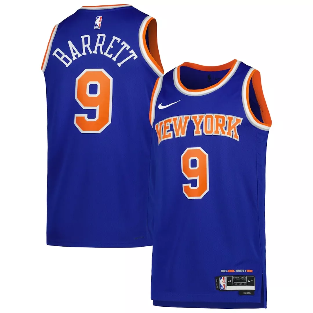 Men's New York Knicks RJ Barrett #9 Blue Swingman Jersey 22/23 - Icon Edition