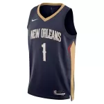 Men's New Orleans Pelicans Zion Williamson #1 Navy Swingman Jersey 22/23 - Icon Edition - thejerseys