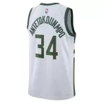 Men's Milwaukee Bucks Bucks Antetokounmpo #34 White Swingman Jersey 2022/23 - Association Edition - thejerseys