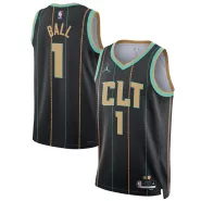 Charlotte Hornets LaMelo Ball #1 Jordan Brand Black 2022/23 Swingman Jersey - City Edition - thejerseys
