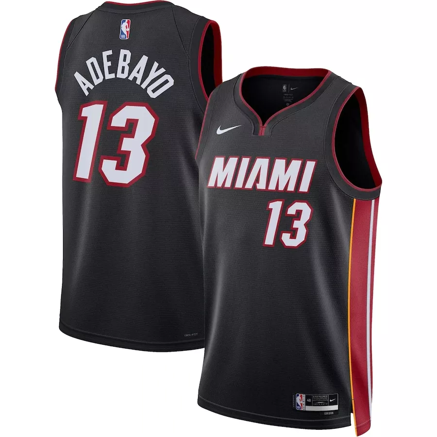 Men's Miami Heat Bam Adebayo #13 Black Swingman Jersey 22/23 - Icon Edition - thejerseys