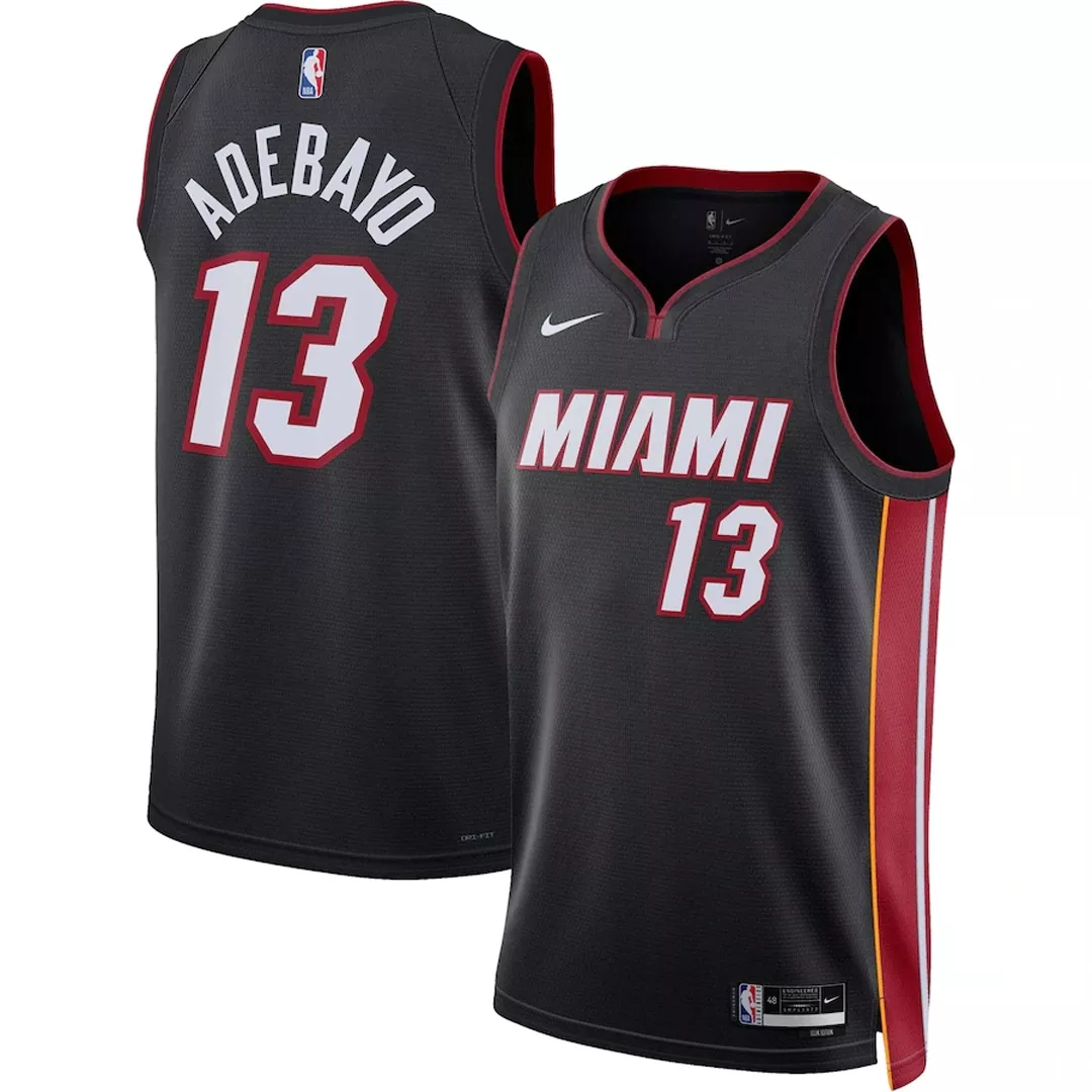 Men's Miami Heat Bam Adebayo #13 Black Swingman Jersey 22/23 - Icon Edition