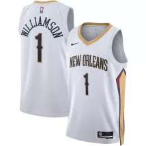 Men's New Orleans Pelicans Zion Williamson #1 White 22/23 Jersey - Association Edition - thejerseys