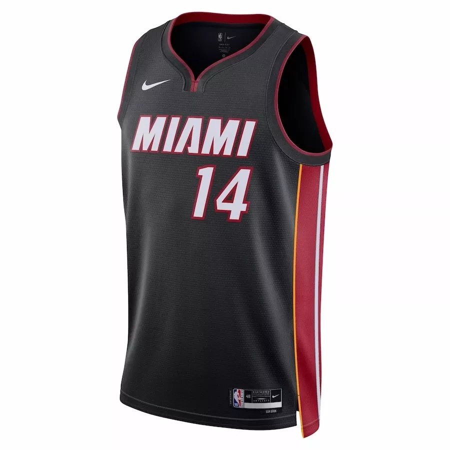 Men's Miami Heat Tyler Herro #14 Black Swingman Jersey 22/23 - Icon Edition - thejerseys