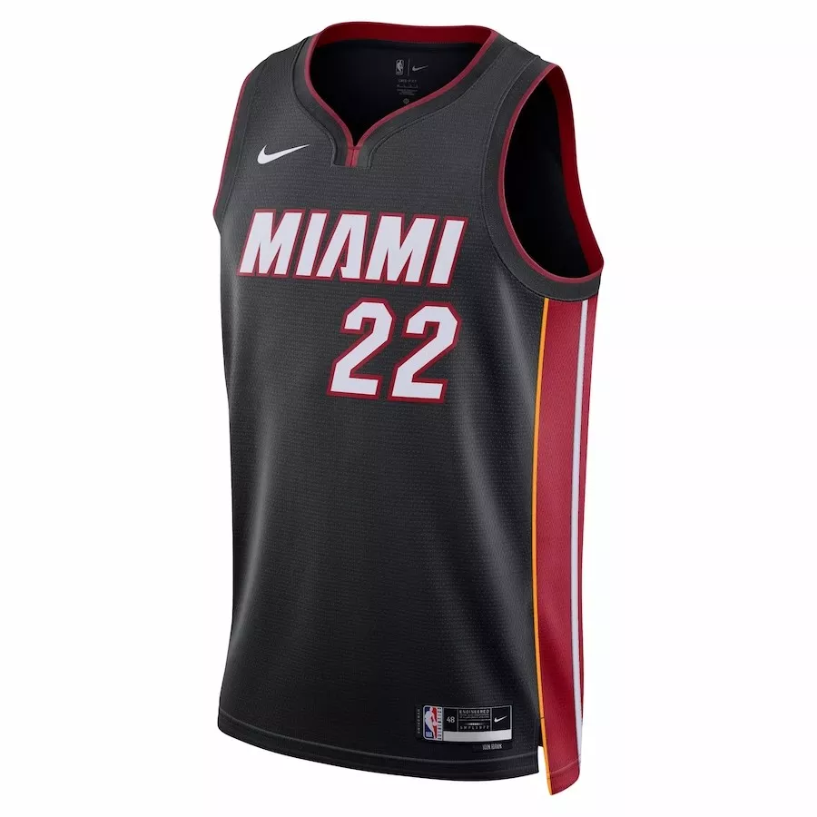 Men's Miami Heat Jimmy Butler #22 Black Swingman Jersey 22/23 - Icon Edition - thejerseys