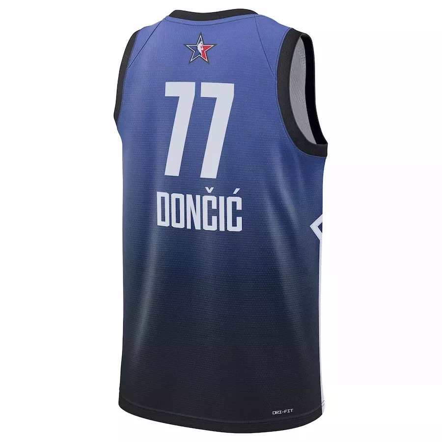 Men's All Star Luka Doncic #77 Blue All-Star Game Swingman Jersey 2023 - thejerseys