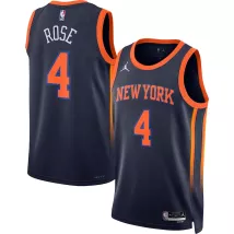 Men's New York Knicks Derrick Rose #4 Jordan Brand Navy 2022/23 Swingman Jersey - Statement Edition - thejerseys