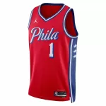 Men's Philadelphia 76ers James Harden #1 Red Swingman Jersey 22/23 - Statement Edition - thejerseys