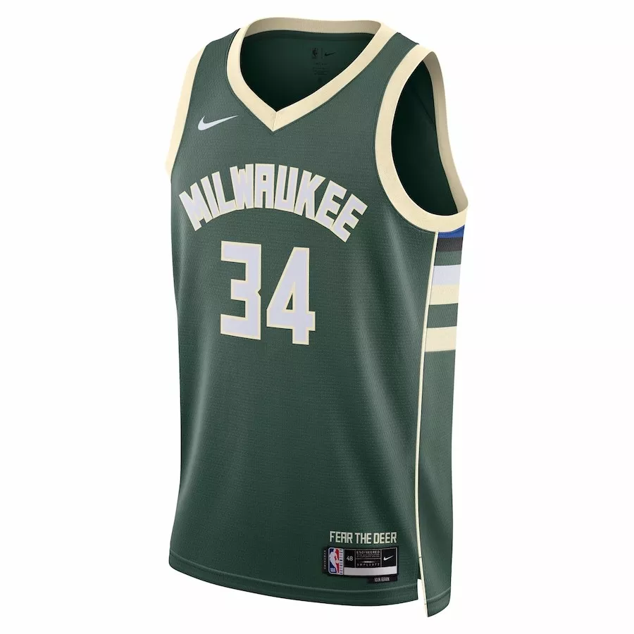 Discount Milwaukee Bucks Bucks Antetokounmpo #34 Green Swingman Jersey 2022/23 - thejerseys