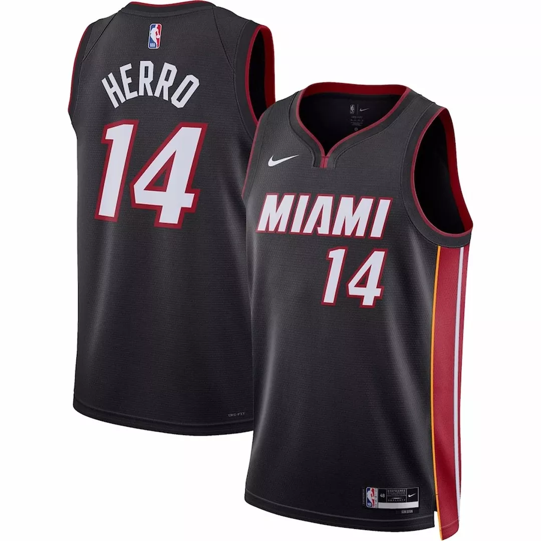 Men's Miami Heat Tyler Herro #14 Black Swingman Jersey 22/23 - Icon Edition