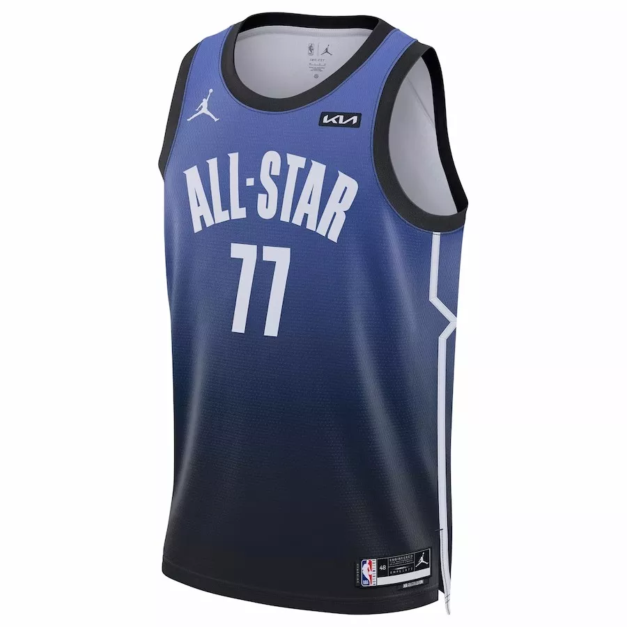 Men's All Star Luka Doncic #77 Blue All-Star Game Swingman Jersey 2023 - thejerseys
