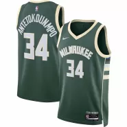 Milwaukee Bucks Giannis Antetokounmpo #34 Nike Hunter Green 2022/23 Swingman Jersey - Icon Edition - thejerseys
