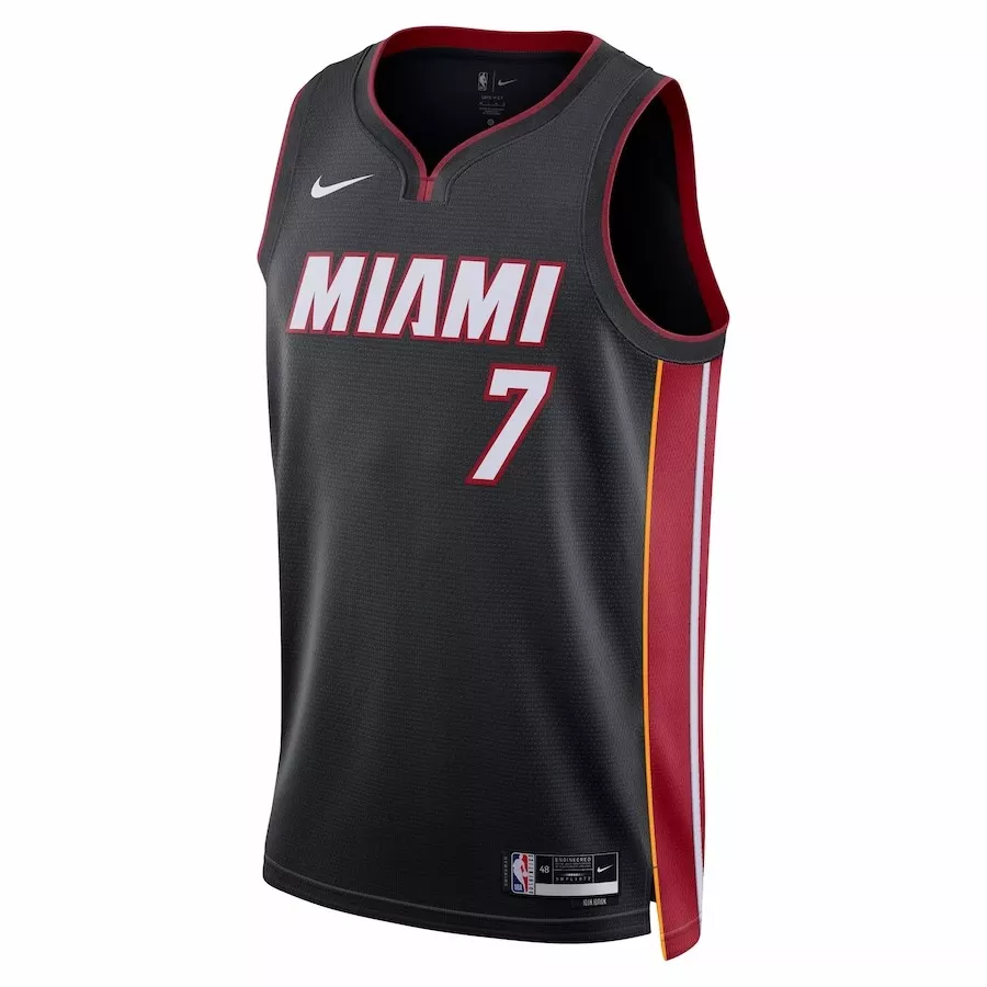 Men's Miami Heat Kyle Lowry #7 Black Swingman Jersey 22/23 - Icon Edition - thejerseys
