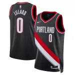 Men's Portland Trail Blazers Damian Lillard #0 Black Swingman Jersey 2022/23 - Icon Edition - thejerseys