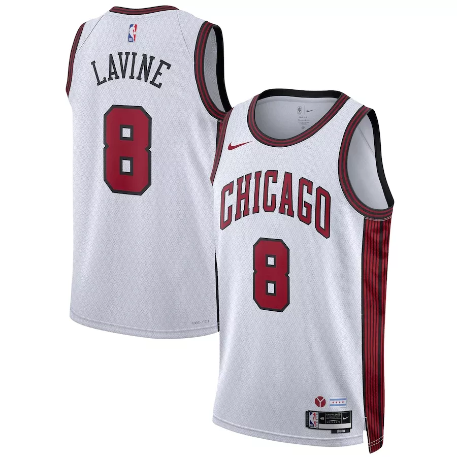 Men's Chicago Bulls Zach LaVine #8 White Swingman Jersey 22/23 - City Edition - thejerseys