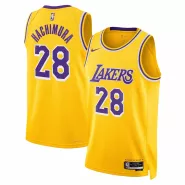 Men's Los Angeles Lakers Rui Hachimura #28 Nike Gold 2022/23 Swingman Jersey - Icon Edition - thejerseys
